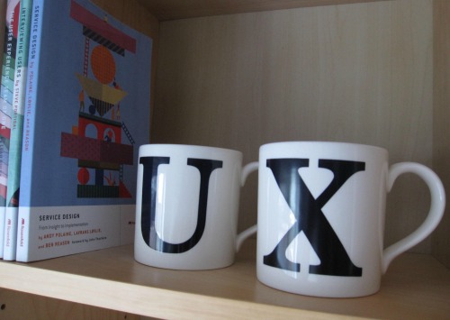 Photo of mugs showing capital letters