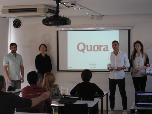 Team Quora presenting our work