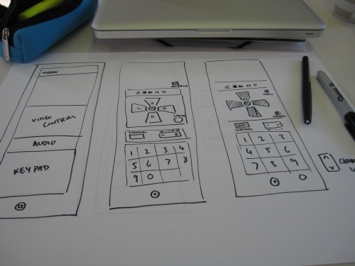 sketches of remote controls